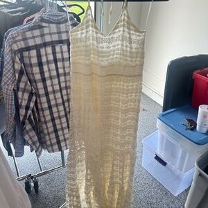 Lace Maternity Maxi Dress